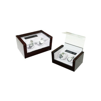 Boite à montres couleur ébène à remontoir automatique  | A Prix Imbattables