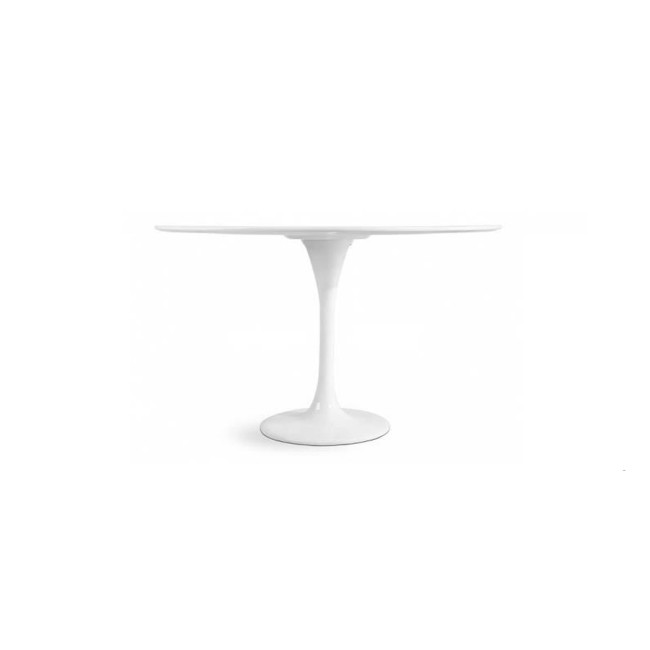 Table blanche en fibre de verre 120cm Tulipe| Fibre de verre