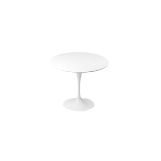 Table blanche ronde laquée 90cm Tulipe - Prix Choc !
