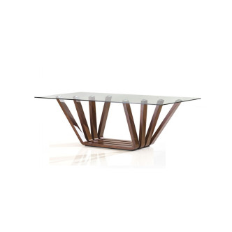 Table à manger avec plateau en verre trempé Berobella - Offre à saisir !