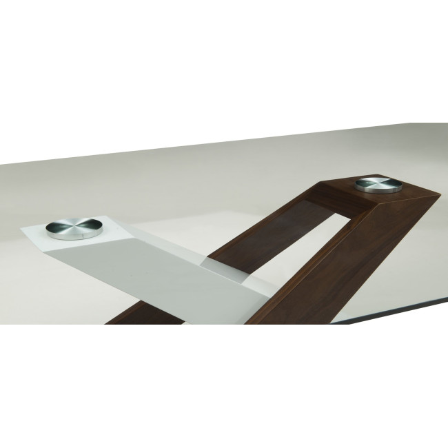 Table à manger en verre et pieds en métal Norcia - En Stock !