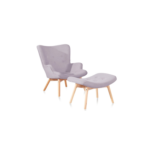 Fauteuil scandinave gris en velours Stockholm| A petit prix