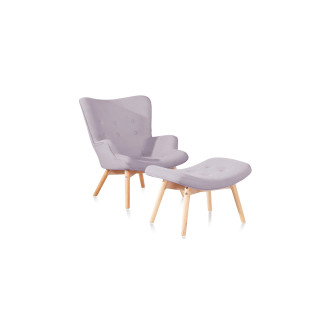 Fauteuil scandinave gris en velours Stockholm| A petit prix