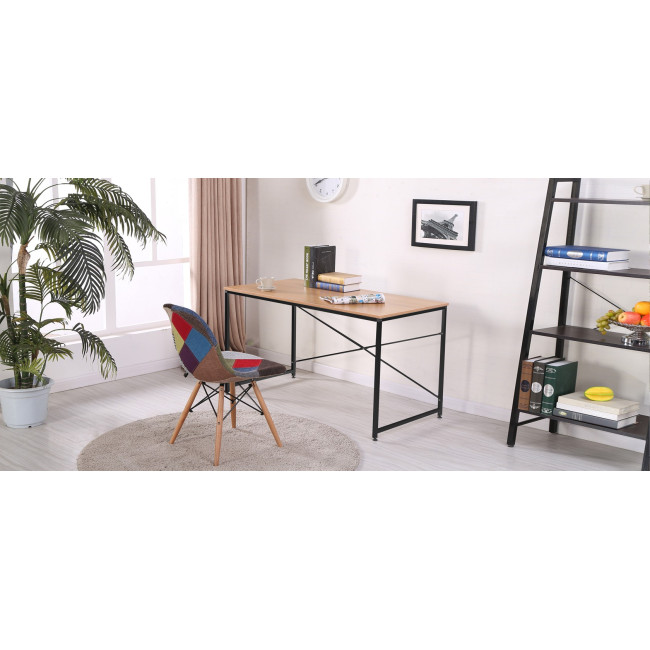 Bureau rétro en bois et métal noir Tanaro - Petit prix
