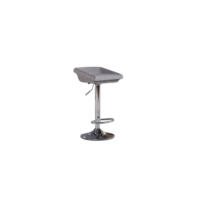 Tabouret de bar pivotant en tissu gris -Udine