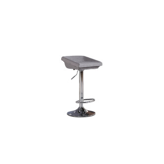 Tabouret de bar pivotant en tissu gris -Udine