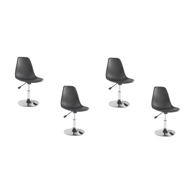 Lot de chaises noires pivotantes matière haute résistance - Soft