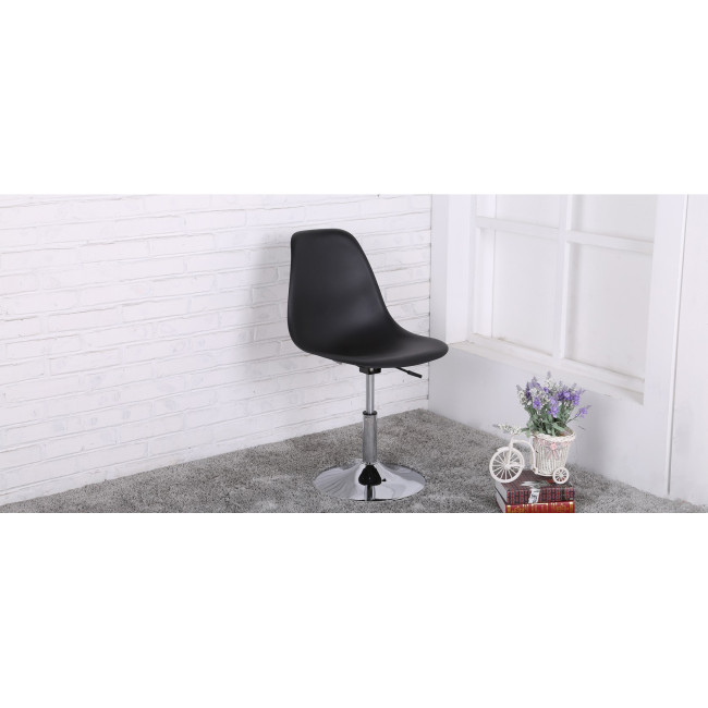 Lot de chaises noires pivotantes matière haute résistance - Soft