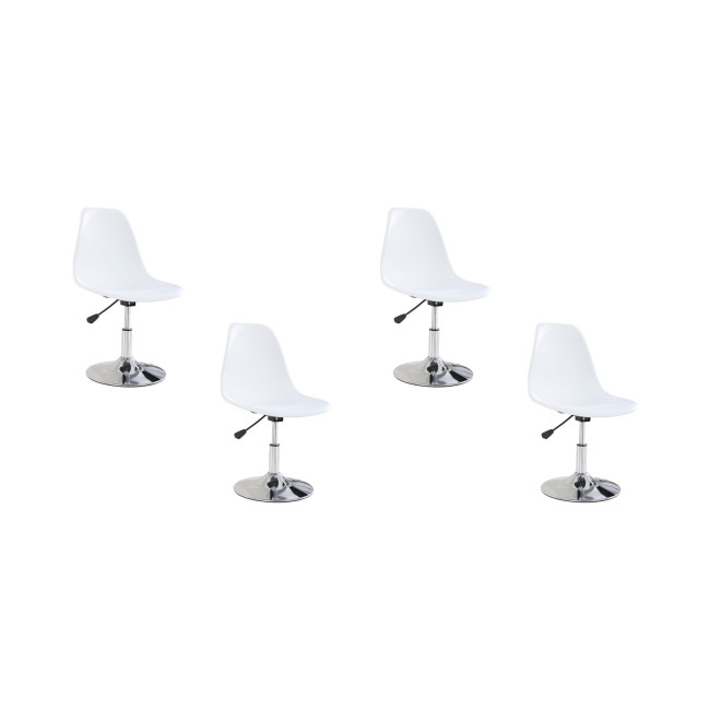 Lot de 4 chaises pivotantes blanches Soft - Meilleure offre du Web
