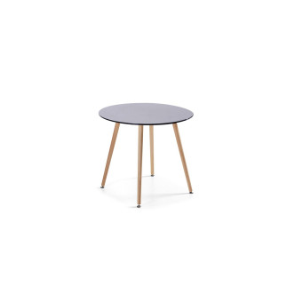 Table à manger scandinave noire 80cm Alta | A Prix Discount !