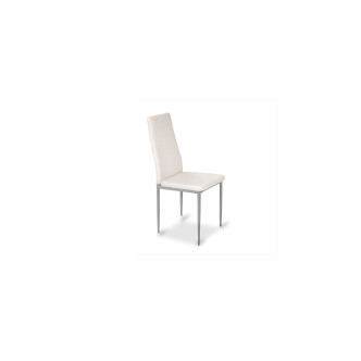 Chaise de cuisine blanche Lena - simili Haut de Gamme