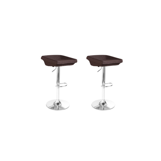 Lot de 2 tabourets de bar marrons - Udine | A prix discount !
