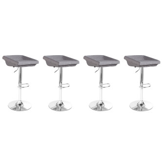 Lot de 4 tabourets de bar gris Udine - Offre limitée
