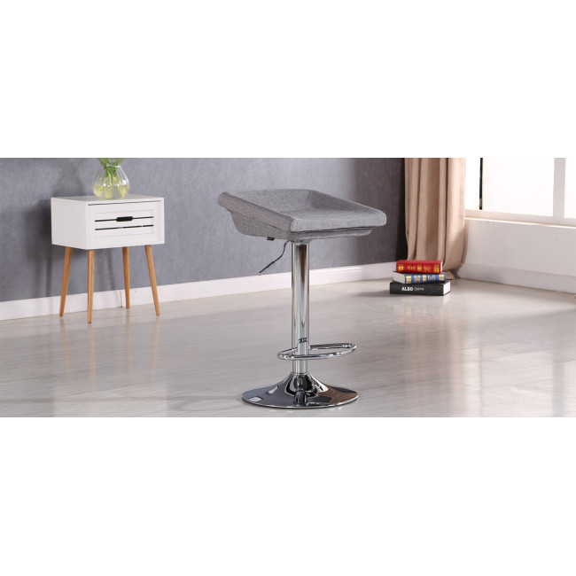 Lot de 4 tabourets de bar gris Udine - Offre limitée