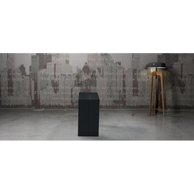 Table extensible noire en bois  Salto | Prix imbattable