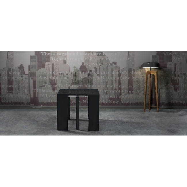 Table extensible noire en bois  Salto | Prix imbattable