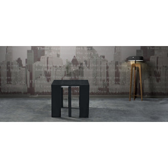 Table extensible noire en bois  Salto | Prix imbattable