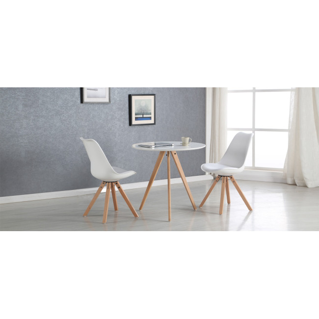 Table Ronde Blanche : Plateau 80 cm 