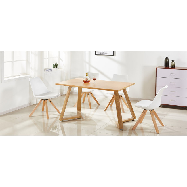 Table à manger coloris chêne 120cm Trevi - Offre limitée !