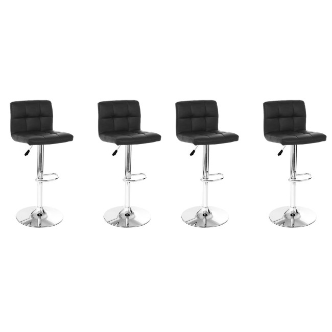 Lot de 4 tabourets de bar capitonnés Senna - Offre Discount