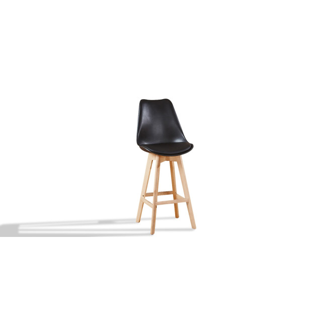 Tabouret de bar noir scandinave Gotteborg - Offre Discount