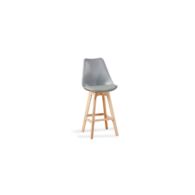 Tabouret de bar scandinave gris Gotteborg - Prix imbattables