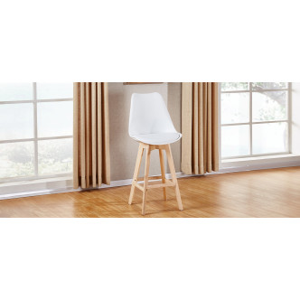 Lot de 2 tabourets scandinaves blancs Gotteborg| Style nordique