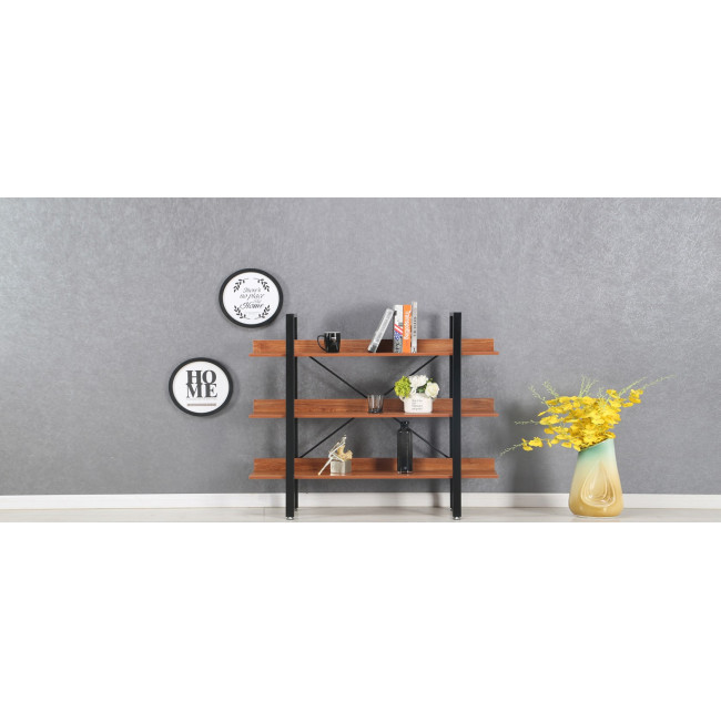 Etagère 3 niveaux en bois foncé Ekero | Prix en baisse