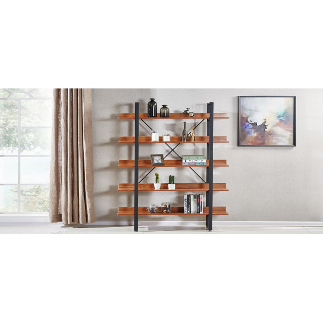 Etagère 5 niveaux en bois foncé Ekero - Prix imbattable