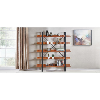 Etagère 5 niveaux en bois foncé Ekero - Prix imbattable