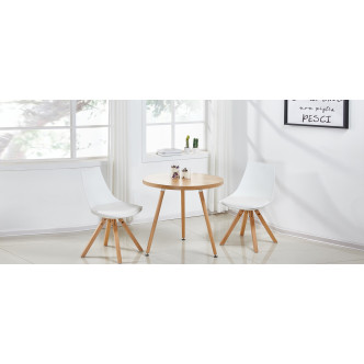 Table d’appoint ronde 70cm en bois Laquila - Style Scandinave