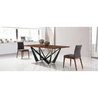 Table rectangulaire en bois foncé Factory - Style Industriel