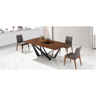 Table rectangulaire en bois foncé Factory - Style Industriel