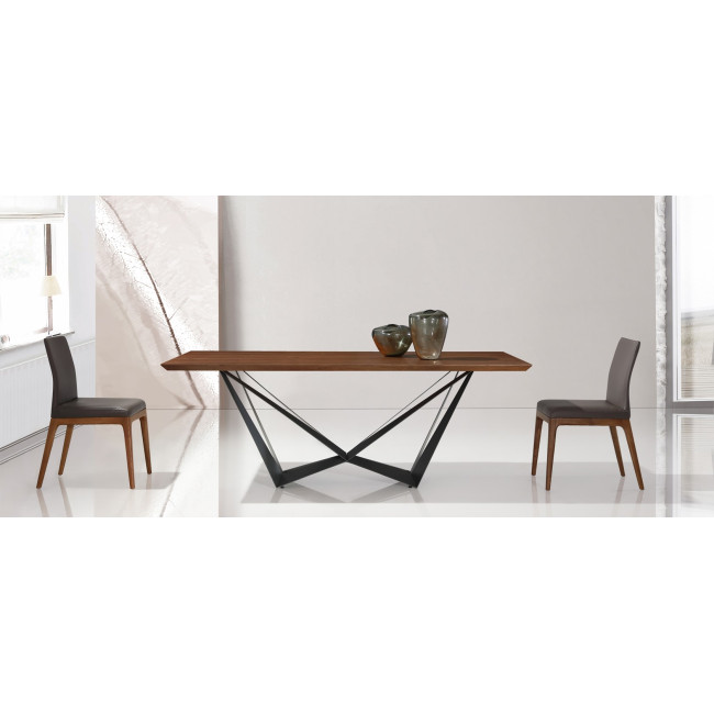 Table rectangulaire en bois foncé Factory - Style Industriel