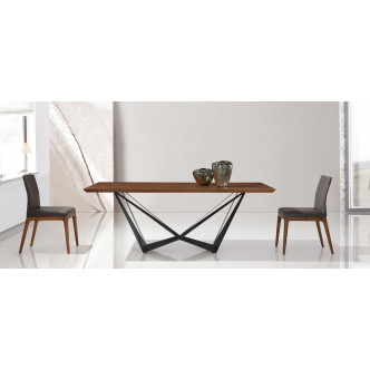 Table rectangulaire en bois foncé Factory - Style Industriel