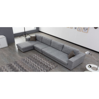 Canapé d’angle gauche en tissu gris Opéra | A Prix Usine ! 