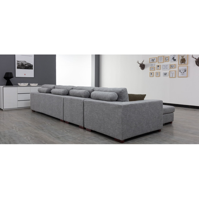 Canapé d’angle gauche en tissu gris Opéra | A Prix Usine ! 