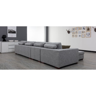 Canapé d’angle gauche en tissu gris Opéra | A Prix Usine ! 