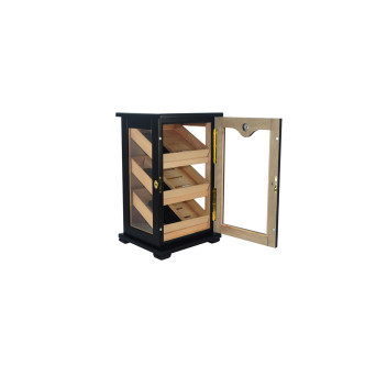 Armoire 150 cigares vitrée noire - Meilleur Prix !