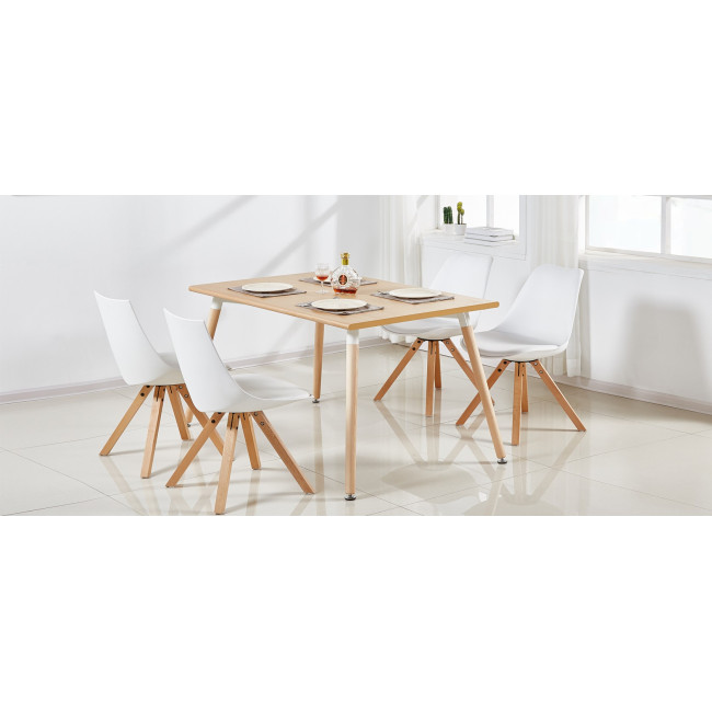 Table scandinave rectangulaire chêne 120cm - Brevik