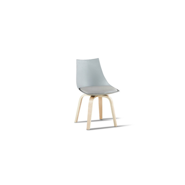 Chaise tendance scandinave grise Nicosie - Offre Discount