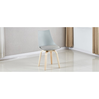Chaise tendance scandinave grise Nicosie - Offre Discount