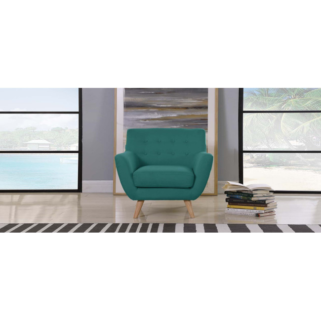 Fauteuil scandinave vert 1 place Nils - Prix imbattable