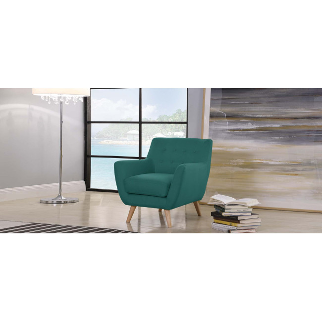 Fauteuil scandinave vert 1 place Nils - Prix imbattable