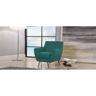 Fauteuil scandinave vert 1 place Nils - Prix imbattable