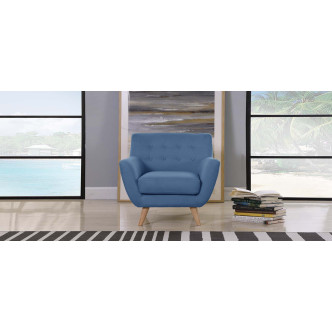 Fauteuil 1 place scandinave bleu Nils - Tendance Nordique