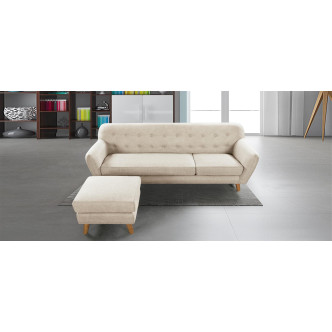 Canapé d’angle réversible scandinave taupe Sven - Offre imbattable