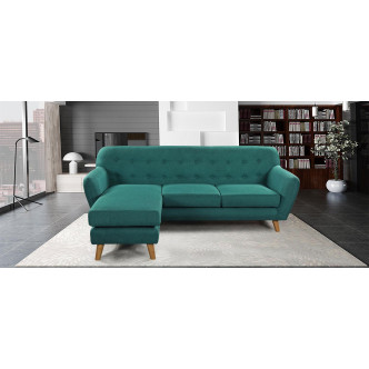 Canapé scandinave vert avec angle modulable Sven -  Prix Usine 