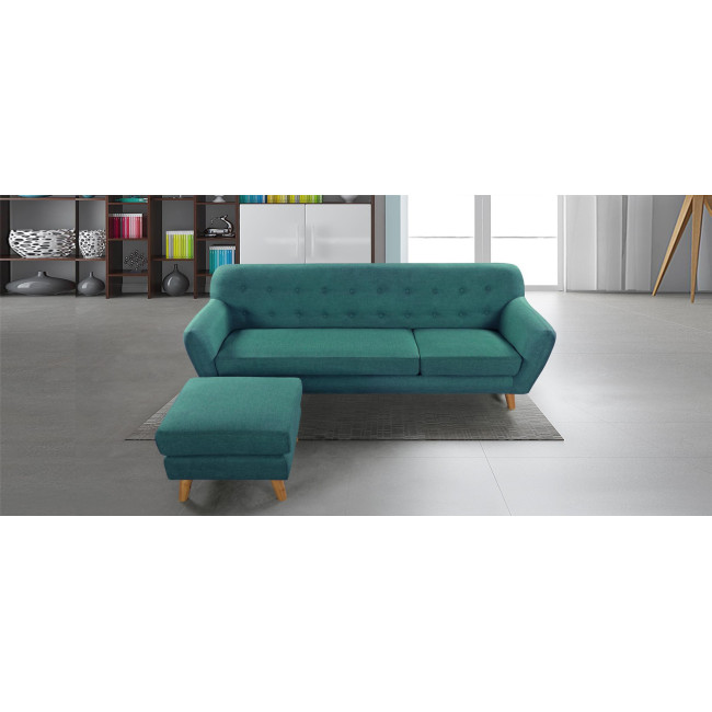 Canapé scandinave vert avec angle modulable Sven -  Prix Usine 