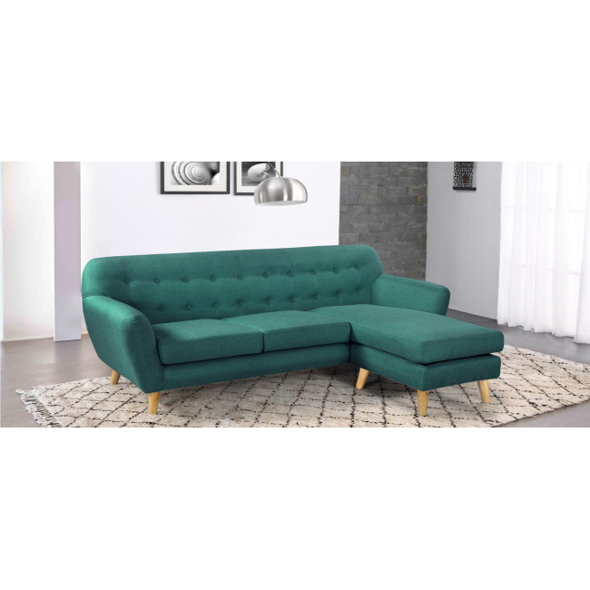 Canapé scandinave vert avec angle modulable Sven -  Prix Usine 